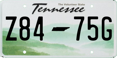 TN license plate Z8475G