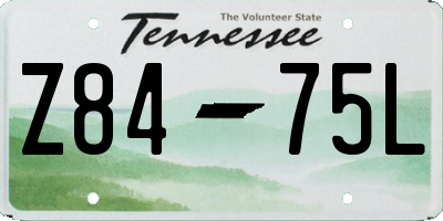 TN license plate Z8475L