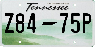 TN license plate Z8475P