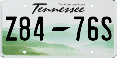 TN license plate Z8476S