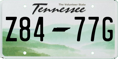 TN license plate Z8477G