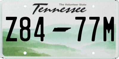 TN license plate Z8477M