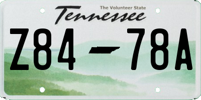 TN license plate Z8478A