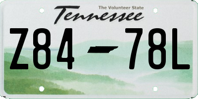 TN license plate Z8478L