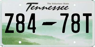 TN license plate Z8478T