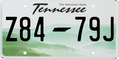 TN license plate Z8479J
