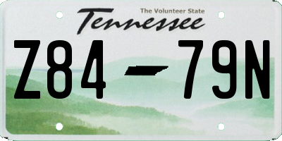 TN license plate Z8479N