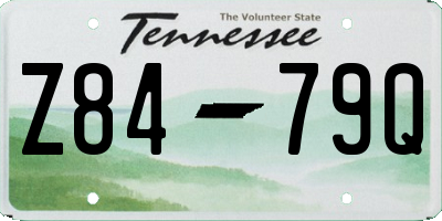 TN license plate Z8479Q