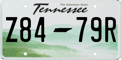TN license plate Z8479R