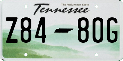 TN license plate Z8480G