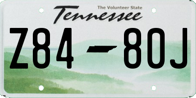 TN license plate Z8480J