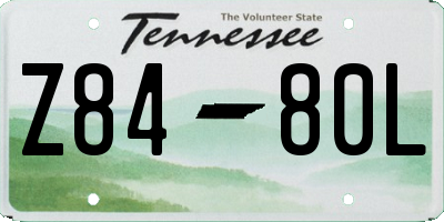 TN license plate Z8480L