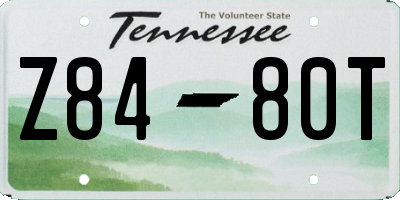 TN license plate Z8480T