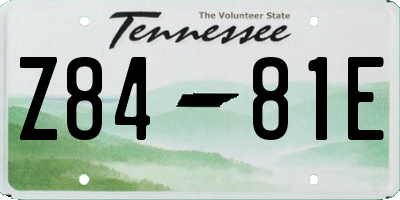 TN license plate Z8481E