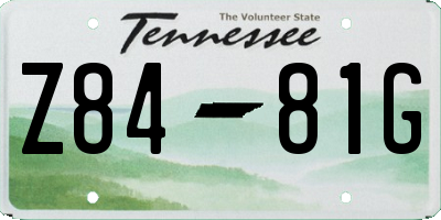 TN license plate Z8481G