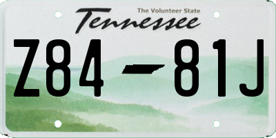 TN license plate Z8481J