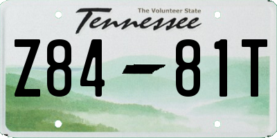 TN license plate Z8481T