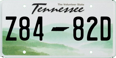 TN license plate Z8482D