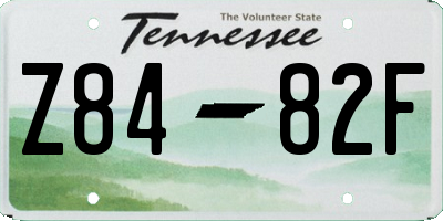 TN license plate Z8482F