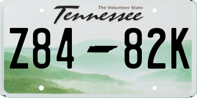 TN license plate Z8482K