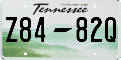 TN license plate Z8482Q