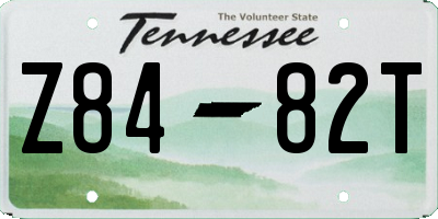 TN license plate Z8482T