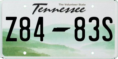 TN license plate Z8483S