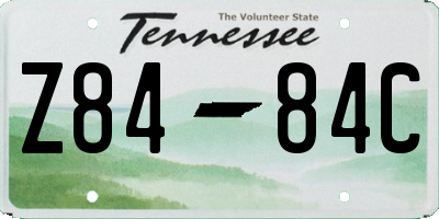 TN license plate Z8484C