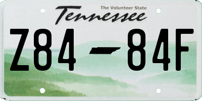 TN license plate Z8484F