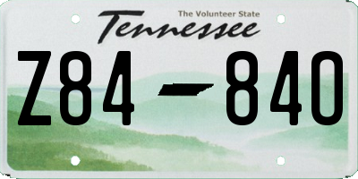 TN license plate Z8484O