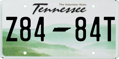 TN license plate Z8484T