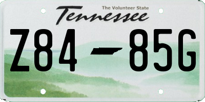 TN license plate Z8485G