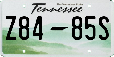 TN license plate Z8485S