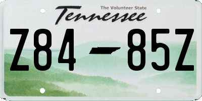 TN license plate Z8485Z