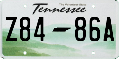TN license plate Z8486A