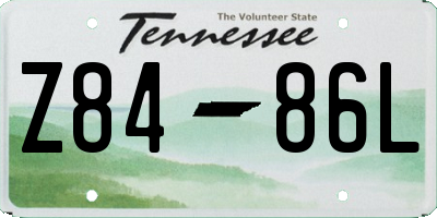 TN license plate Z8486L