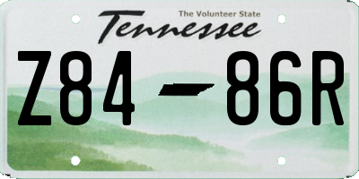 TN license plate Z8486R