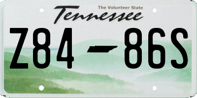 TN license plate Z8486S