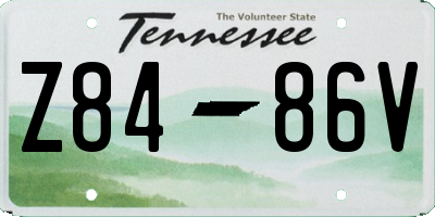 TN license plate Z8486V