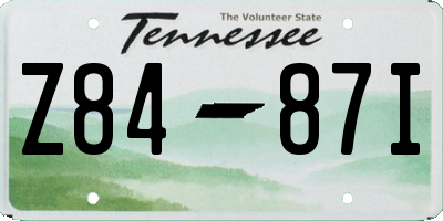 TN license plate Z8487I