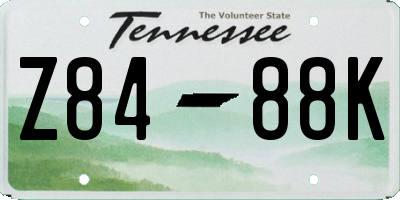 TN license plate Z8488K