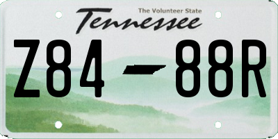 TN license plate Z8488R