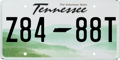 TN license plate Z8488T