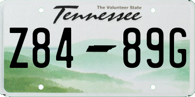 TN license plate Z8489G