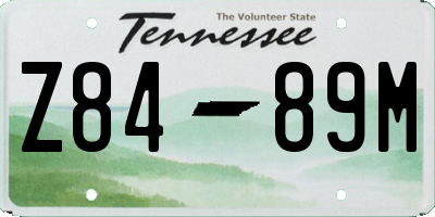 TN license plate Z8489M