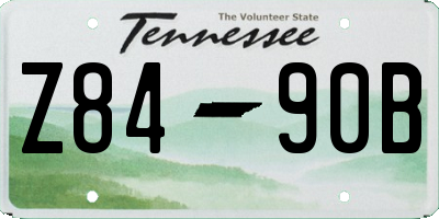 TN license plate Z8490B