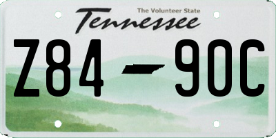 TN license plate Z8490C
