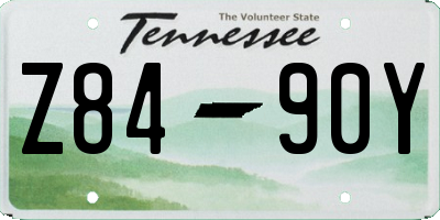 TN license plate Z8490Y