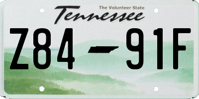 TN license plate Z8491F