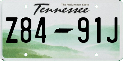 TN license plate Z8491J